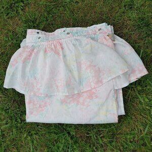 LOVELY VINTAGE Ruffle Shower Curtain City Squire Pastel Shower Curtain Soft Pink